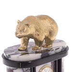 Часы настольные бронзовые с декором в виде медведя Bear Stone Clock варинант исполнения - 2 | Loft Concept в Нижнем Новгороде