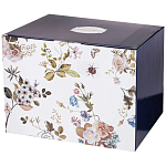 Чайный сервиз из фарфора белый с рисунком цветов на 6 персон 14 предметов Garden Whisper Porcelain Set  варинант исполнения - 4 | Loft Concept в Нижнем Новгороде