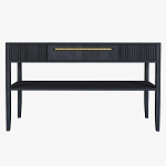 Дизайнерская Консоль с полкой и ящиком Primo Черный дуб варинант исполнения - 7 | Loft Concept в Нижнем Новгороде