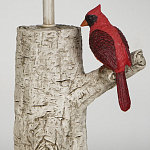 Настольная лампа с тканевым абажуром и основанием в виде птицы на дереве Simurq варинант исполнения - 4 | Loft Concept в Нижнем Новгороде