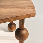 Обеденный стол деревянный с круглыми декоративными элементами на ножках Koko варинант исполнения - 2 | Loft Concept в Нижнем Новгороде