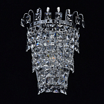 Бра настенное цвета хром с прозрачными квадратными хрустальными подвесками Crystal Regena варинант исполнения - 3 | Loft Concept в Нижнем Новгороде
