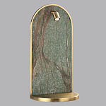 Настенный светильник зеленого цвета с бронзовой рамкой овальной формы с полкой Herbarium  варинант исполнения - 4 | Loft Concept в Нижнем Новгороде