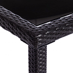 Обеденный комплект из искуственного ротанга Vintara черный варинант исполнения - 9 | Loft Concept в Нижнем Новгороде