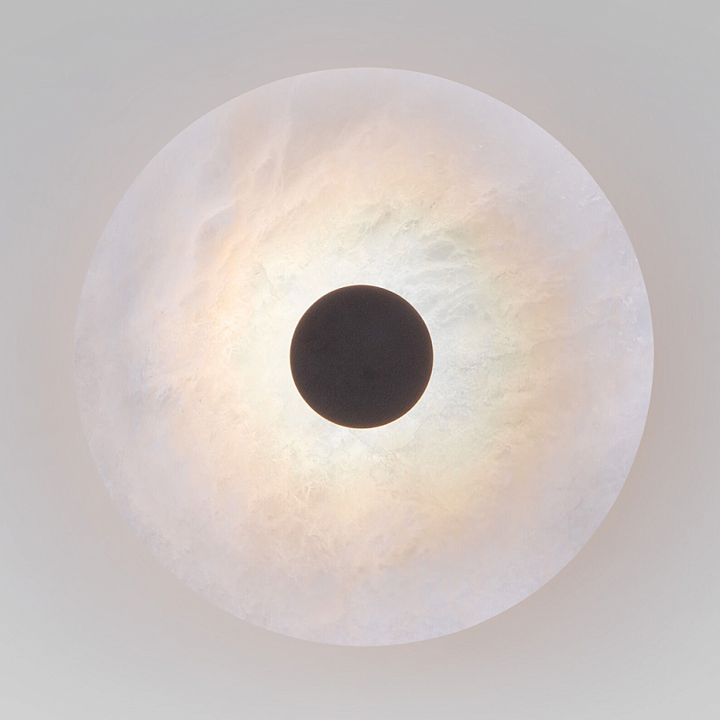 Бра светодиодный с мраморным рассеивателем черный  Черный Белый Мрамор Bianco в Нижнем Новгороде | Loft Concept 