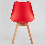 Стул с основой из пластика и мягким сиденьем Arvika Red варинант исполнения - 4 | Loft Concept в Нижнем Новгороде