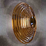 Бра с рельефным круглым плафоном янтарного цвета Savio Glass Disc Light варинант исполнения - 1 | Loft Concept в Нижнем Новгороде