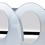 Бра с тремя круглыми матовыми стеклянными дисками и зеркальными вставками Lunaria  варинант исполнения - 2 | Loft Concept в Нижнем Новгороде