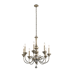 Люстра серебряного цвета с состаренным эффектом и декоративным подвесным шаром Kichler варинант исполнения - 2 | Loft Concept в Нижнем Новгороде