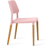 Пластиковый стул на ножках из массива бука Ferret Pink варинант исполнения - 3 | Loft Concept в Нижнем Новгороде