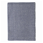 Плед из шерсти мериноса темно-синего цвета 130×180 см Indigo Waves варинант исполнения - 1 | Loft Concept в Нижнем Новгороде