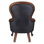 Кресло с мягкой обивкой из черного велюра на 4-х деревянных ножках Evelyn Classical Armchair варинант исполнения - 3 | Loft Concept в Нижнем Новгороде