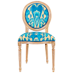 Стул из натурального бука с бирюзово-желтым узором Ikat Pattern бирюзовый варинант исполнения - 1 | Loft Concept в Нижнем Новгороде