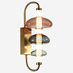 Бра с плафоном из разноцветного стекла Glass Peonies варинант исполнения - 3 | Loft Concept в Нижнем Новгороде