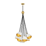 Люстра с 15-ю белыми  плафонами с золотой внутренней поверхностью Hinkley варинант исполнения - 2 | Loft Concept в Нижнем Новгороде