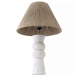 Настольная лампа с плетеным абажуром и белым мраморным основанием Simplicity and Nobility варинант исполнения - 2 | Loft Concept в Нижнем Новгороде