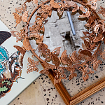 Зеркало круглое в металлической раме украшенной фигурами бабочек Butterflies варинант исполнения - 4 | Loft Concept в Нижнем Новгороде