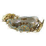 Чаша голубого цвета с оранментом и и бронзовыми фигурами леопардов Eden Garden варинант исполнения - 4 | Loft Concept в Нижнем Новгороде