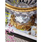 Чаша из прозрачного стекла с бронзовой подставкой и ручками Eden Garden варинант исполнения - 4 | Loft Concept в Нижнем Новгороде