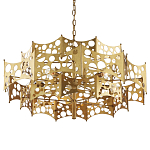 Люстра фигурная золотого цвета Corrugated Panels варинант исполнения - 1 | Loft Concept в Нижнем Новгороде