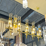 Люстра подвесная прямоугольная с 10-ю цилиндрическими плафонами LIAISON варинант исполнения - 3 | Loft Concept в Нижнем Новгороде