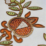 Обои с вышивкой ручной работы Fyodor Original colourway on linen варинант исполнения - 2 | Loft Concept в Нижнем Новгороде