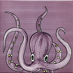 Плитка с узором Осьминог велосипедист варинант исполнения - 3 | Loft Concept в Нижнем Новгороде