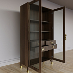 Дизайнерский шкаф витрина Elsa Dreams Walnut с 4-мя ящиками варинант исполнения - 7 | Loft Concept в Нижнем Новгороде