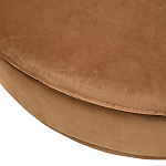 Кушетка круглая с обивкой из велюра коричневая Milky Brown Chair варинант исполнения - 7 | Loft Concept в Нижнем Новгороде