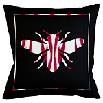 Подушка декоративная пчела с красным узором Ikat Pattern варинант исполнения - 1 | Loft Concept в Нижнем Новгороде