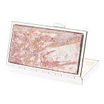 Таблетница карманная прямоугольная на 7 отделений с зеркалом и накладкой из натурального камня Турмалин Silver Stone Pillboxes варинант исполнения - 2 | Loft Concept в Нижнем Новгороде