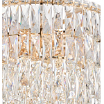 Люстра круглая с хрустальными подвесками на золотистом каркасе Roul Crystal Light варинант исполнения - 2 | Loft Concept в Нижнем Новгороде