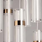 Люстра каскадная с прозрачными цилиндрическими плафонами Jenae Glass Tube Lighting варинант исполнения - 4 | Loft Concept в Нижнем Новгороде