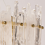 Люстра круглая с прозрачными стержнями разной длины Textured Glass Chandelier варинант исполнения - 9 | Loft Concept в Нижнем Новгороде