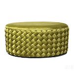 Пуф овальный плетеный оливкового цвета Pool Woven Velour варинант исполнения - 1 | Loft Concept в Нижнем Новгороде
