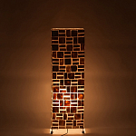 Торшер из перламутра на металлическом каркасе Indonesian Tower 2 варинант исполнения - 3 | Loft Concept в Нижнем Новгороде