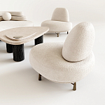 Кресло Vinsen обивка букле молочного цвета варинант исполнения - 1 | Loft Concept в Нижнем Новгороде