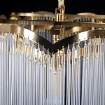 Люстра прямоугольная на цепях с прозрачными трубками и волнистым краем Nembus варинант исполнения - 11 | Loft Concept в Нижнем Новгороде