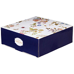 Ваза фарфоровая круглая на ножке с рисунком цветов Garden Whisper Porcelain Set  варинант исполнения - 2 | Loft Concept в Нижнем Новгороде