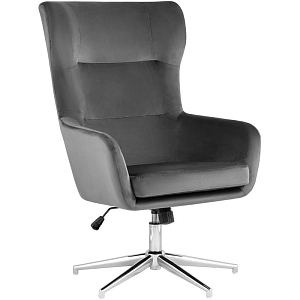 Кресло офисное Alastair серый велюр