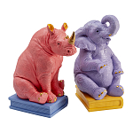 Держатель для книг Elephant and Rhinoceros Bookend варинант исполнения - 2 | Loft Concept в Нижнем Новгороде