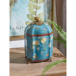 Ваза голубая с крышкой и цветочным узором Genuine Chinese Classics варинант исполнения - 2 | Loft Concept в Нижнем Новгороде