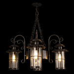Уличная подвесная люстра с 4-мя цилиндрическими плафонами на цепях Elysian Lanterns варинант исполнения - 2 | Loft Concept в Нижнем Новгороде