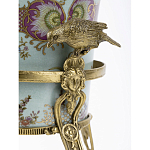 Ваза из голубого фарфора с рисунком птиц и цветов и декоративными элементами Blue Garden варинант исполнения - 4 | Loft Concept в Нижнем Новгороде