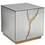 Столик журнальный зеркальный с золотым декором Gold Painted Mirror Table варинант исполнения - 1 | Loft Concept в Нижнем Новгороде