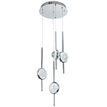 Люстра с 4-мя плафонами из хрустального шара Crystal Bubbles Chrome Hanging Lamp варинант исполнения - 1 | Loft Concept в Нижнем Новгороде