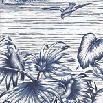 Обои ручная роспись Le Brésil Mer Bleue варинант исполнения - 2 | Loft Concept в Нижнем Новгороде