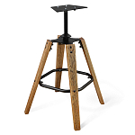 Барный стул со спинкой на 4-х коричневых ножках Бежевый Велюр Ava Charm варинант исполнения - 4 | Loft Concept в Нижнем Новгороде