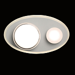 Бра овальной формы белого цвета с 2-мя лампами Lunar Pebbles варинант исполнения - 4 | Loft Concept в Нижнем Новгороде