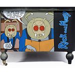 Кресло "Умный Умник" Rick and Morty graffiti chair натуральная кожа  варинант исполнения - 6 | Loft Concept в Нижнем Новгороде
